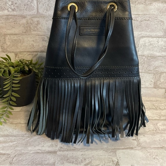 J&M DAVIDSON Rio‎ 07314/141 Women's Leather Shoulder Bag Boho Bohemian Black - Picture 9 of 14